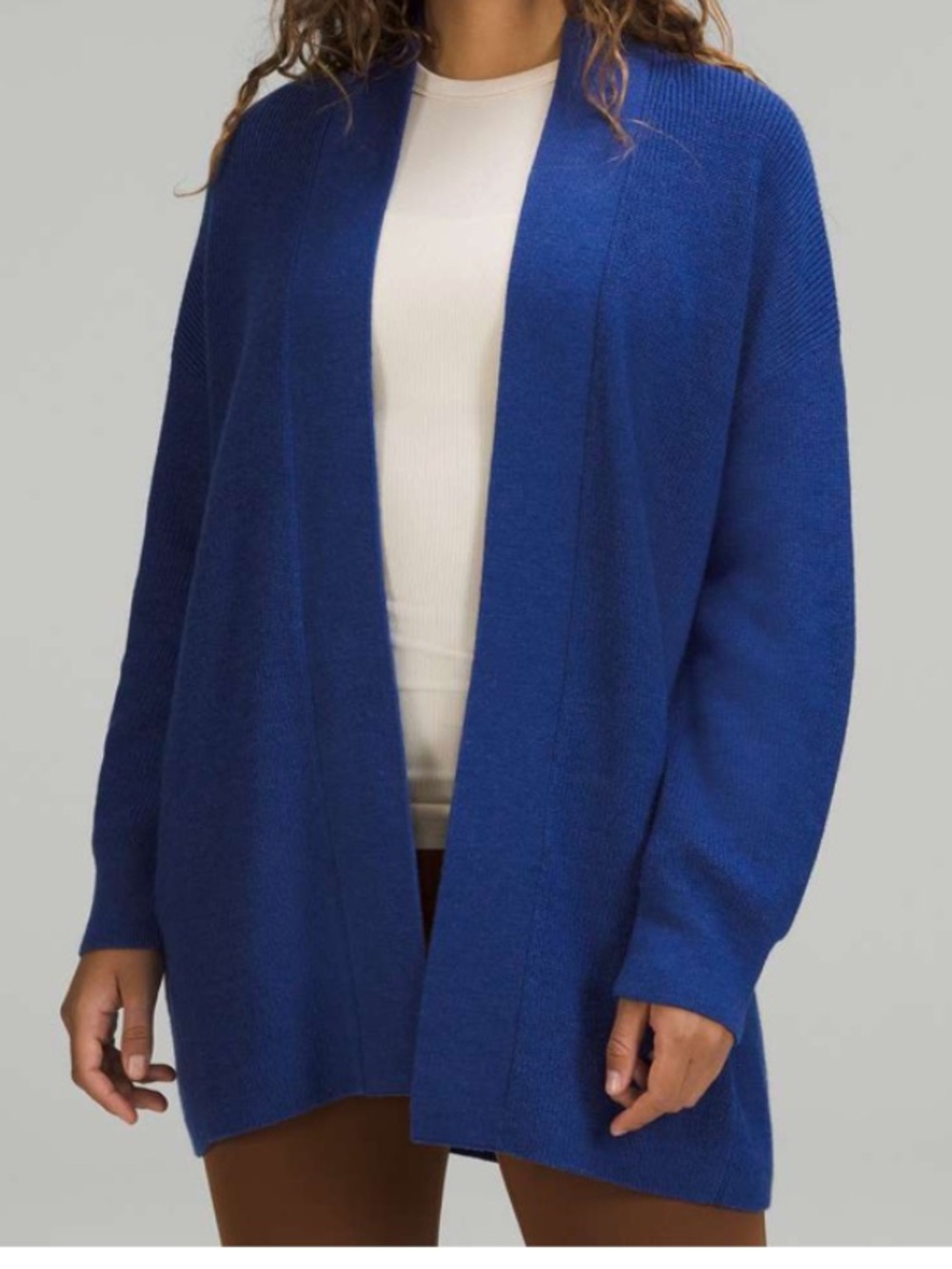 Lululemon Merino Wool-Blend Ribbed Long Wrap Sweater Like New